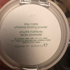 New Clinique blotting powder